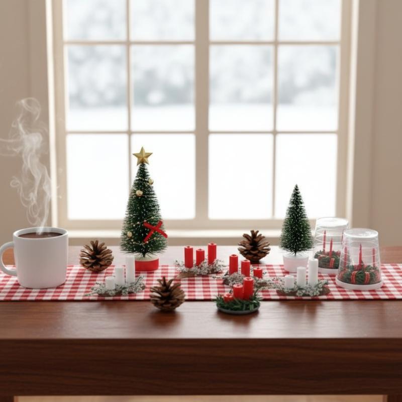 Holiday Candle Set - ! 1:12 미니어처 인형의 집 크리스마스