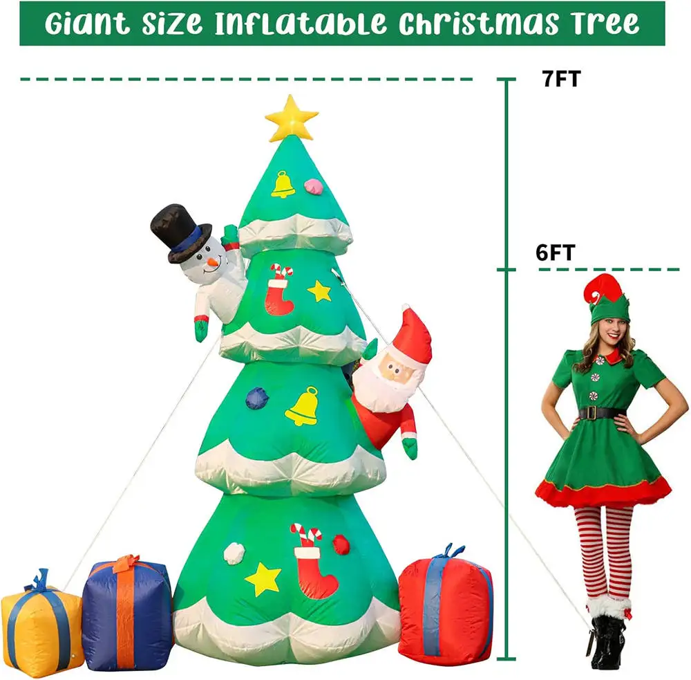 7피트 크기의 조명 장식 크리스마스 트리, 산타클로스, - Christmas Tree Artificial 리뷰 및 가격