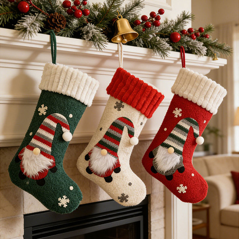 새로운 디자인의 부드러운 소재 크리스마스 장식용 양말, - Christmas Stocking Hanging 리뷰 및 가격