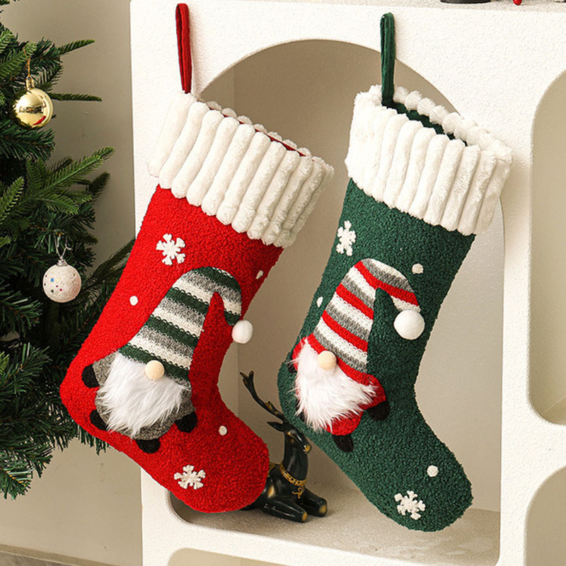 새로운 디자인의 부드러운 소재 크리스마스 장식용 양말, - Christmas Stocking Hanging 리뷰 및 가격